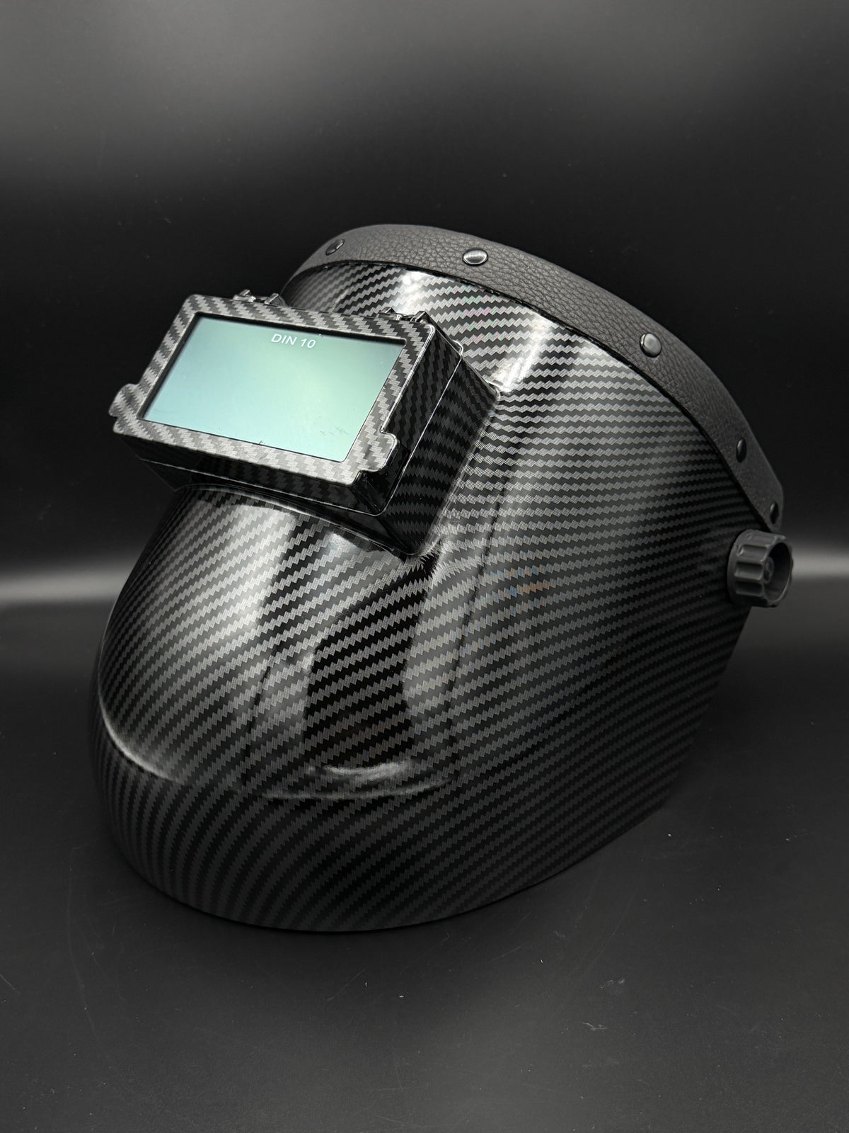 Carbon Fiber Pattern Pipeliner Black Leather