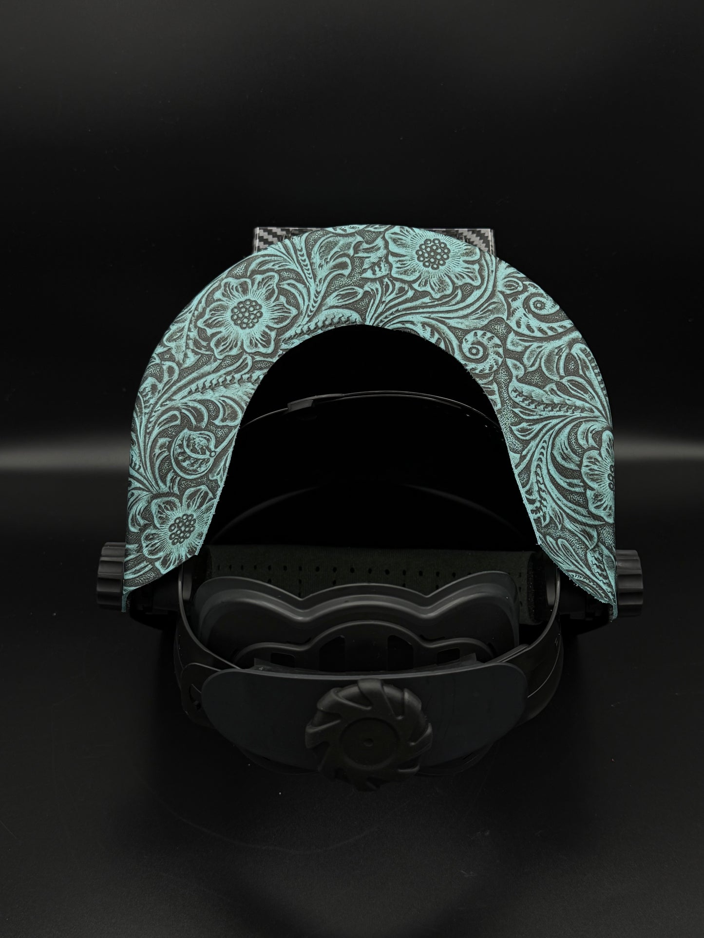 Carbon Fiber Pattern Pipeliner Teal Floral