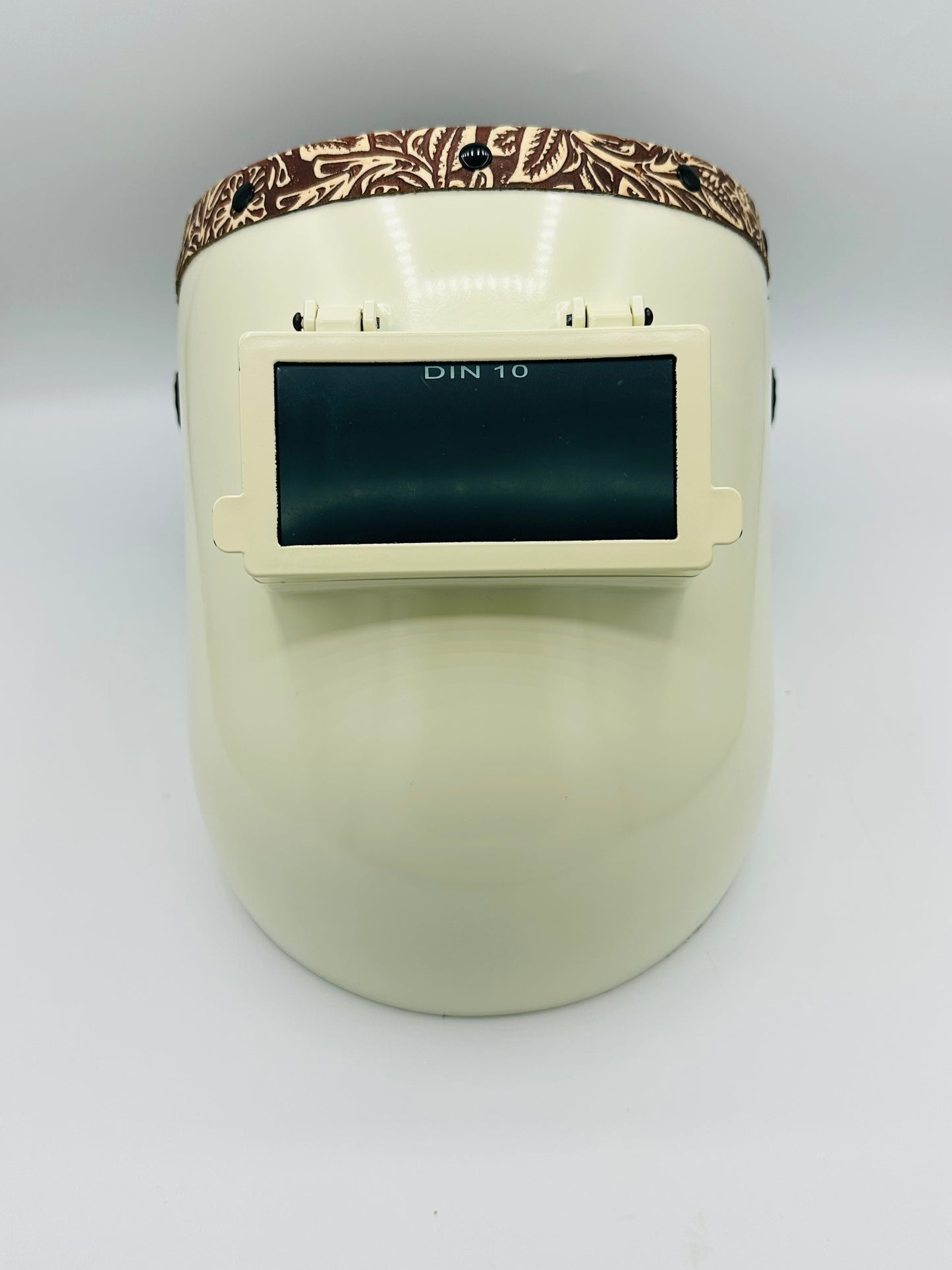 White Pipeliner Brown Floral