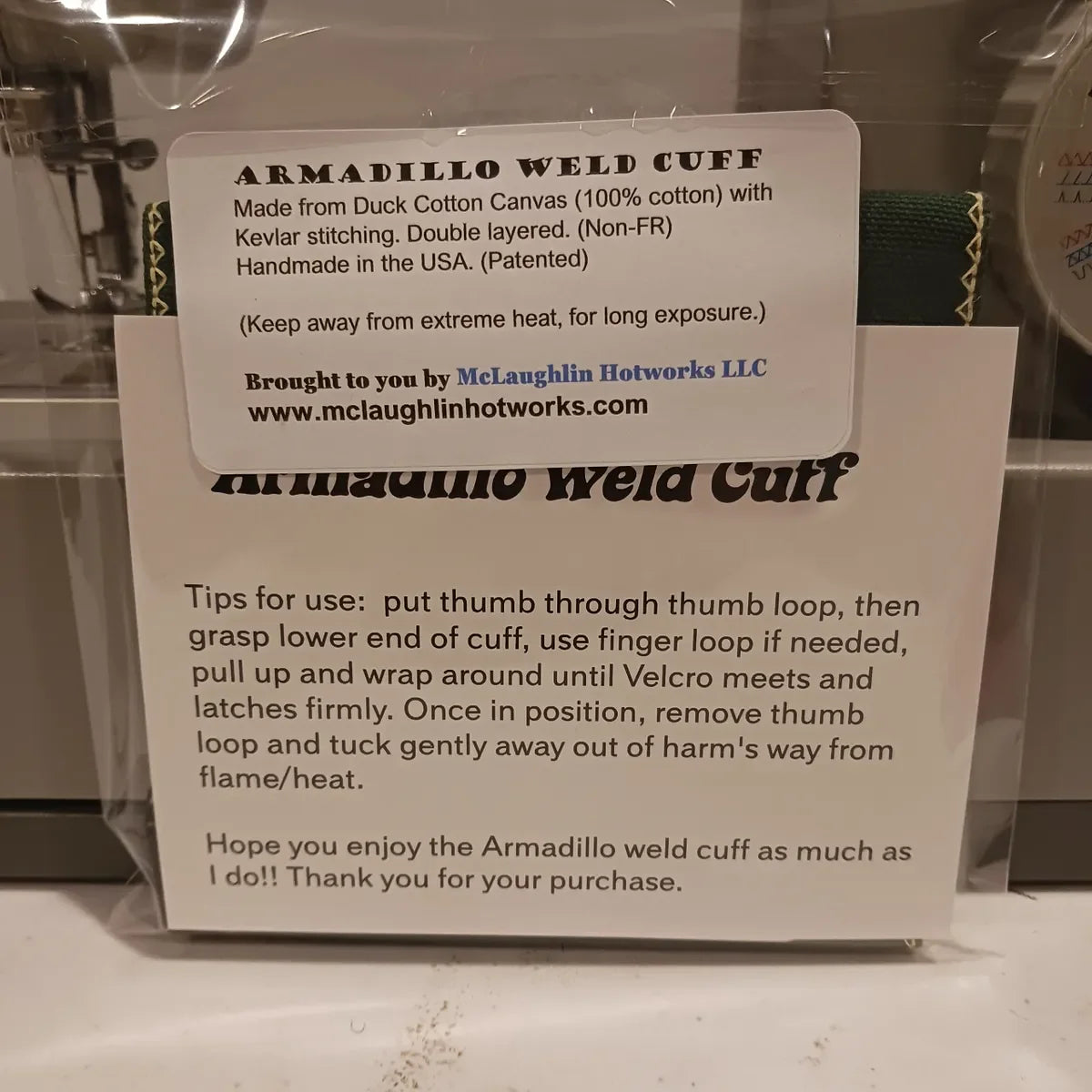 Armadillo Weld Cuff (Duck Cotton)