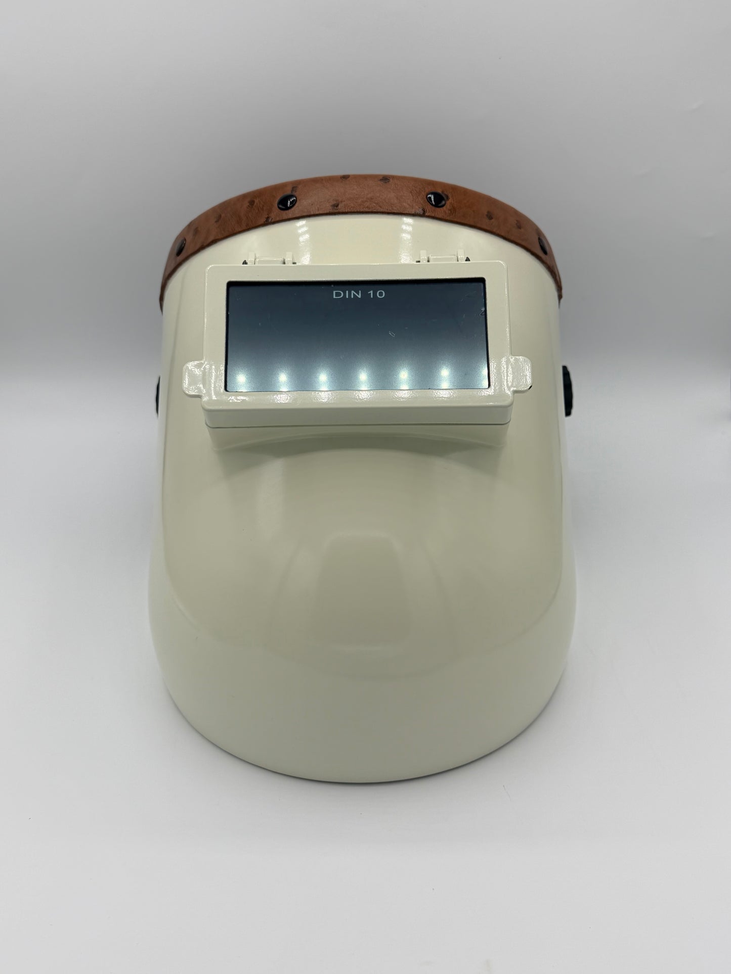 White Pipeliner Brown Ostrich (Faux)