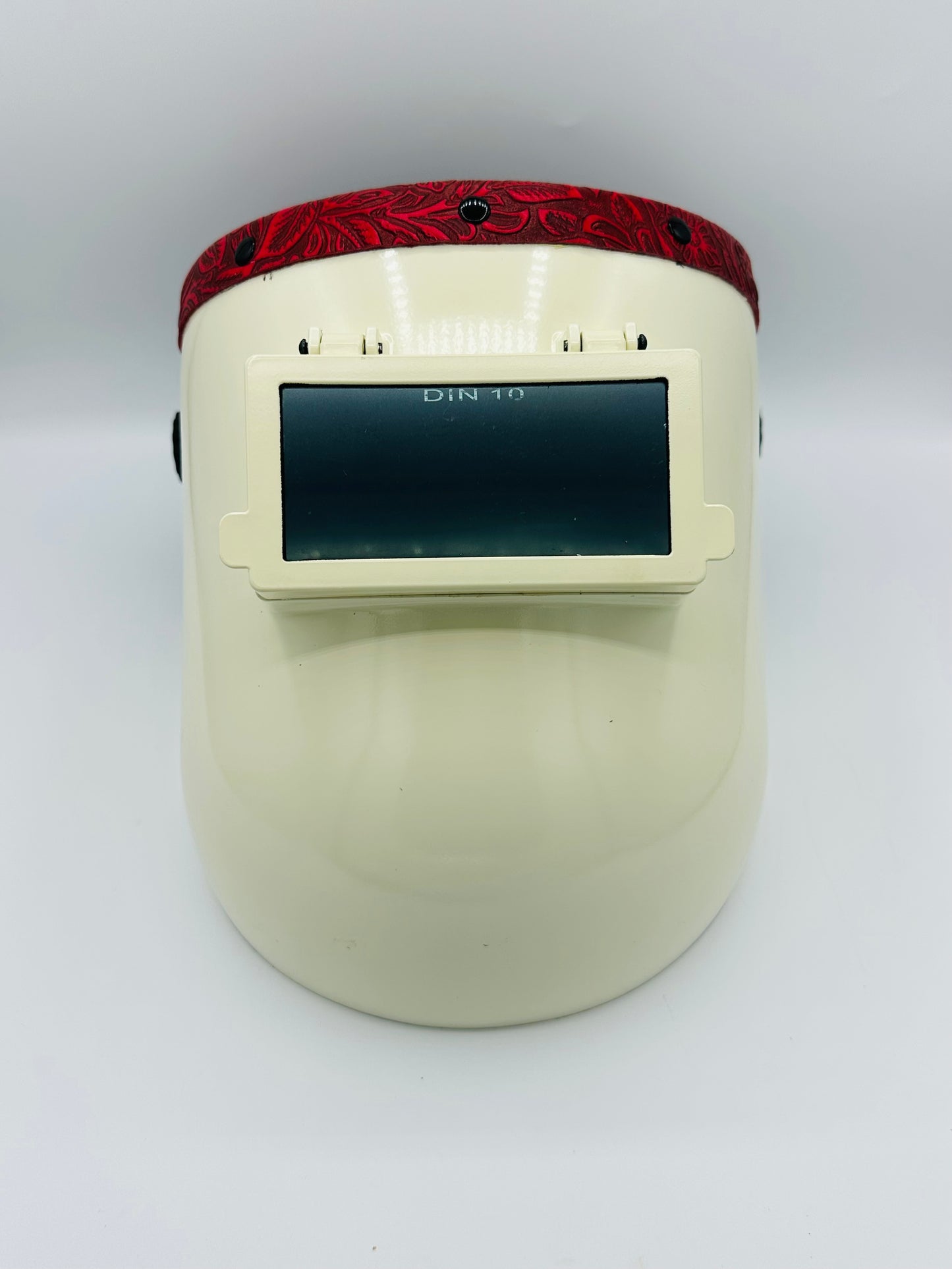 AG Sugar Scoop with Red Floral Leather