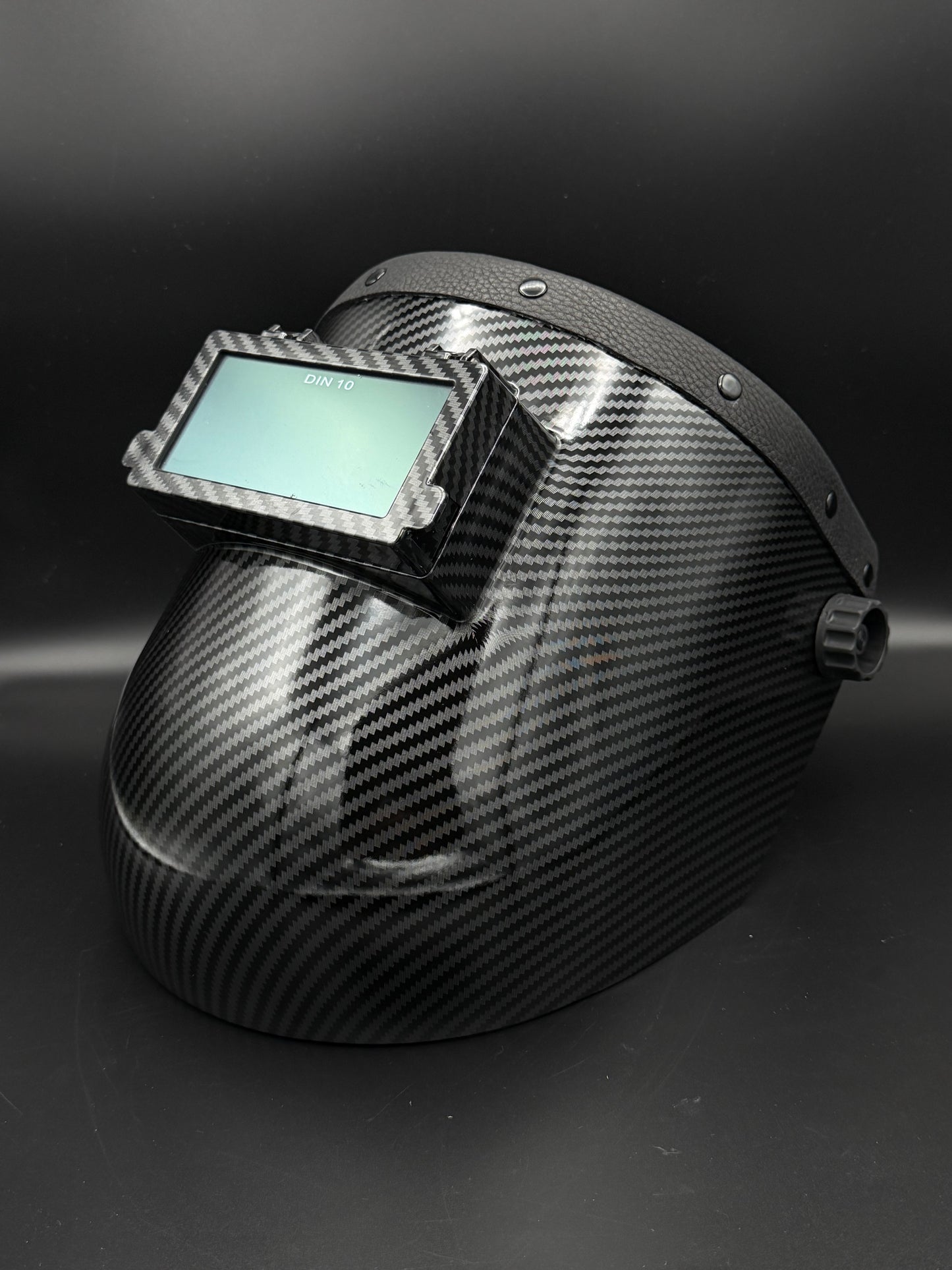 Carbon Fiber Pattern Pipeliner Black Leather