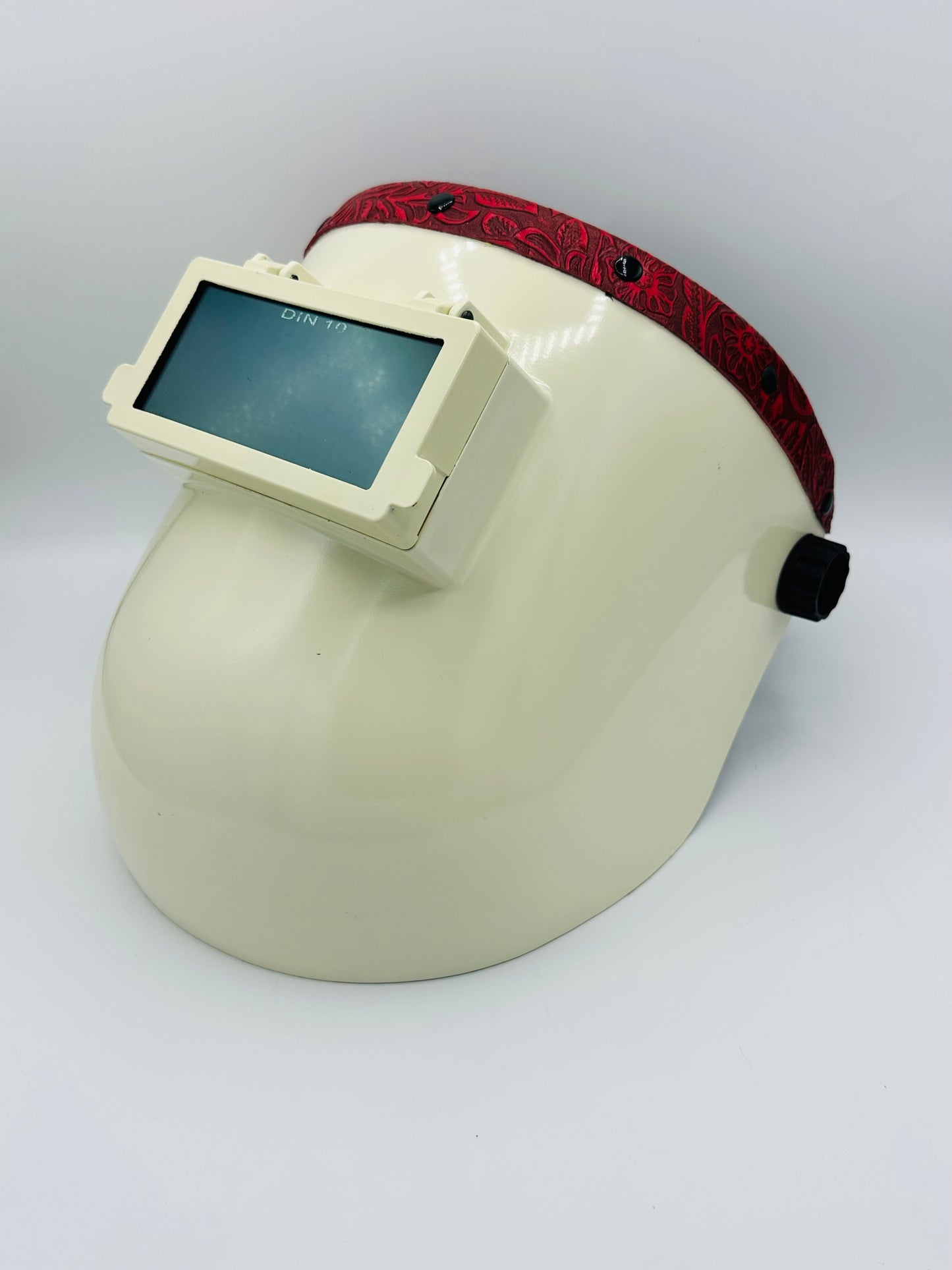 AG Sugar Scoop with Red Floral Leather