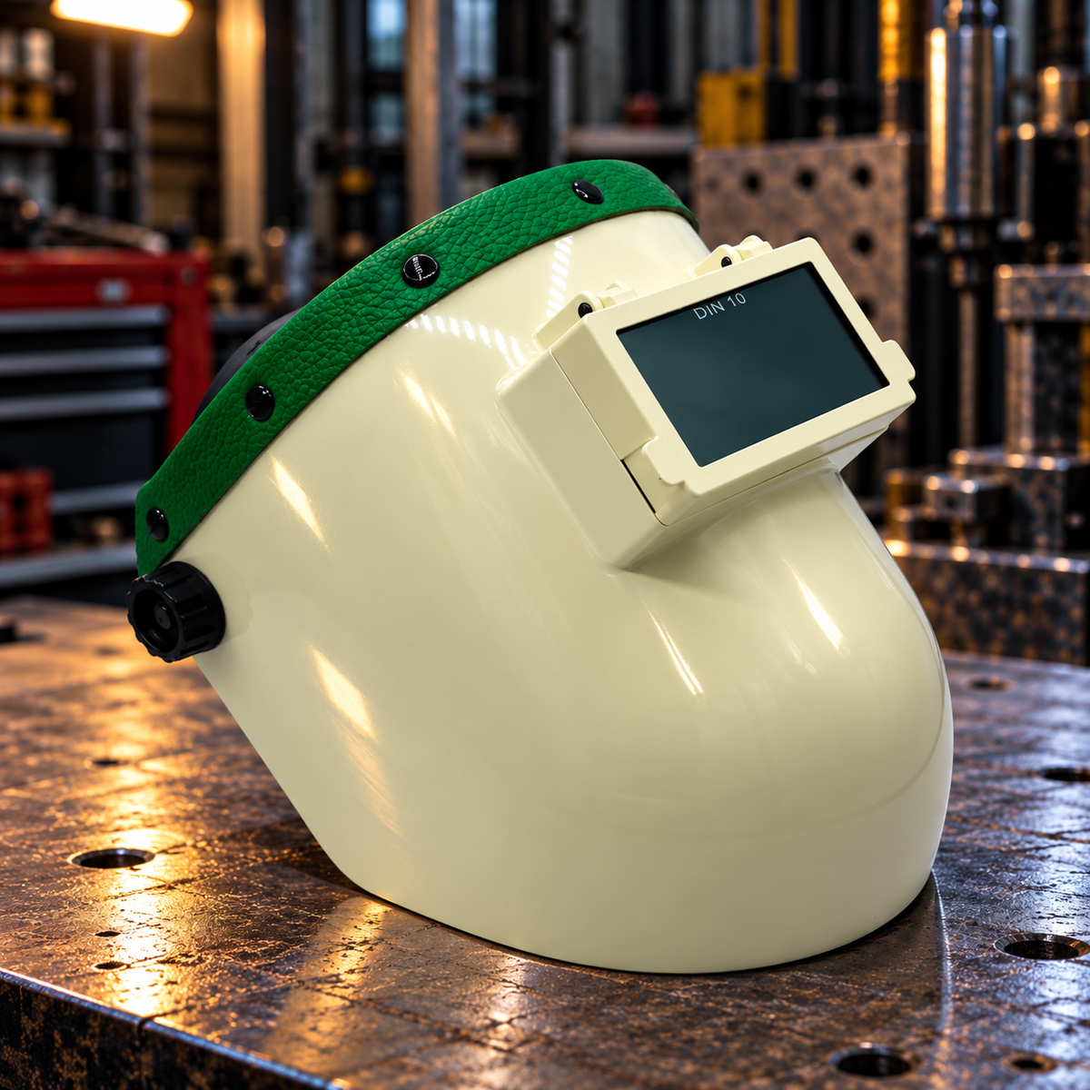 White Pipeliner Green Leather