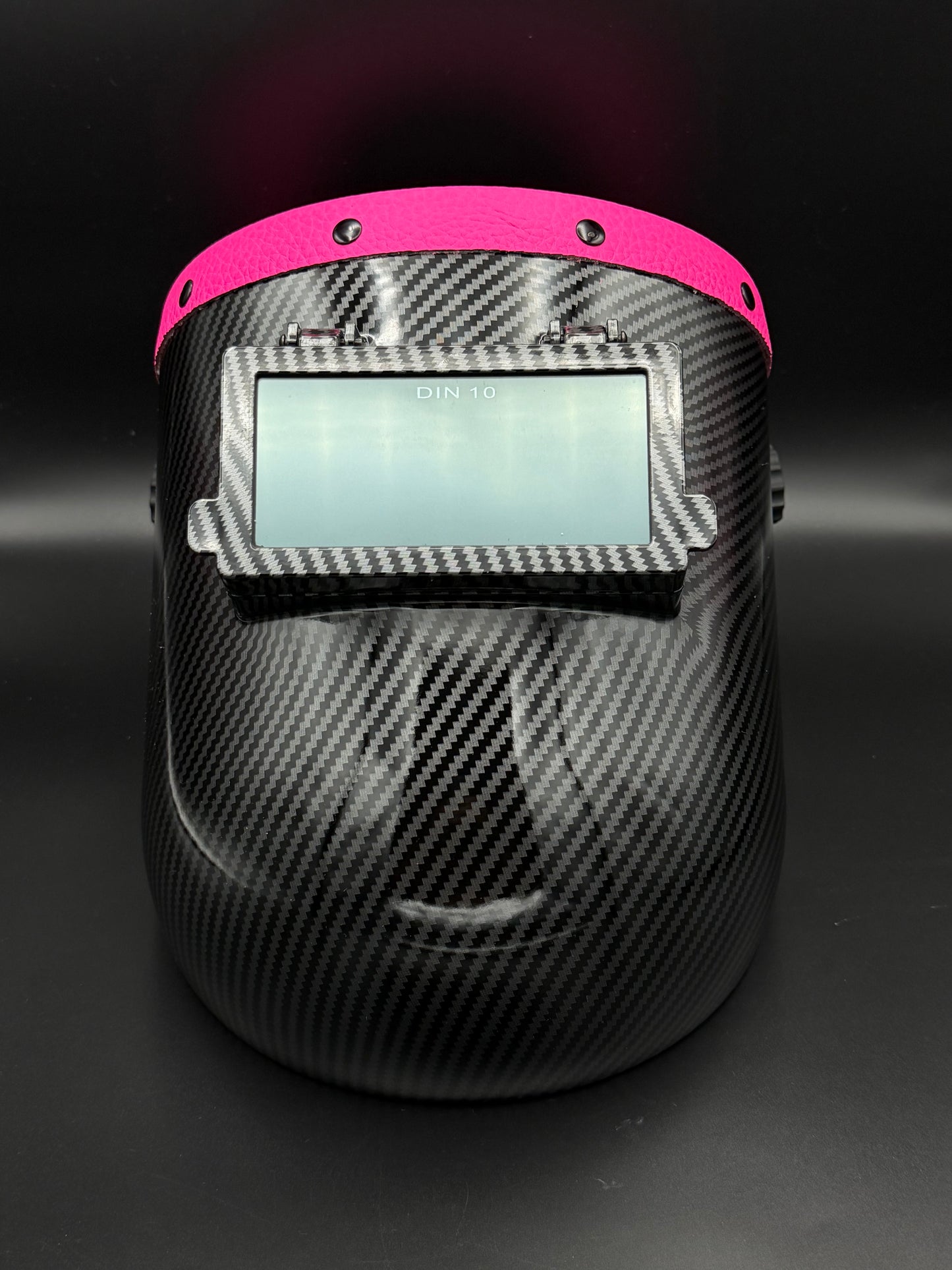 Carbon Fiber Pattern Pipeliner Hot Pink Leather