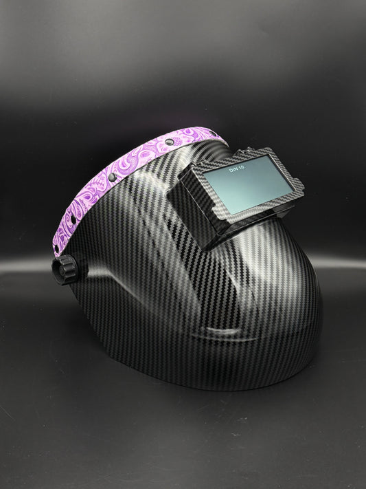 Carbon Fiber Pattern Pipeliner Purple Floral