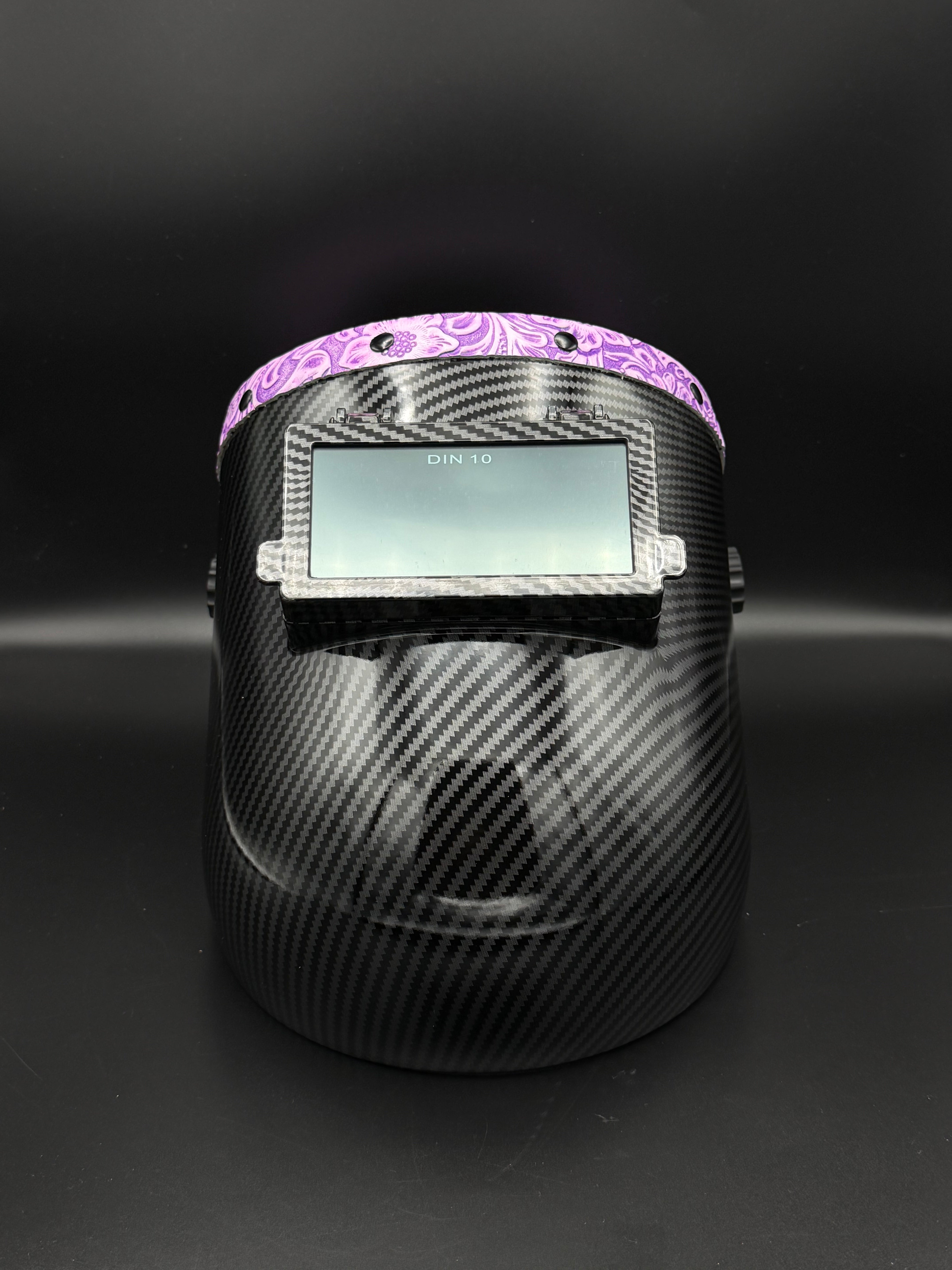 Carbon Fiber Pattern Pipeliner Purple Floral