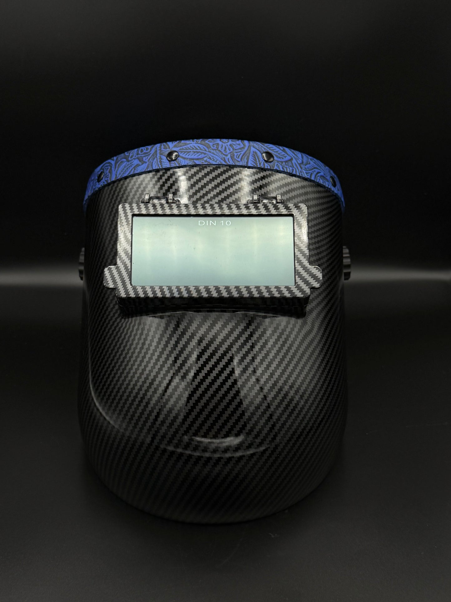 Carbon Fiber Pattern Pipeliner Blue Floral