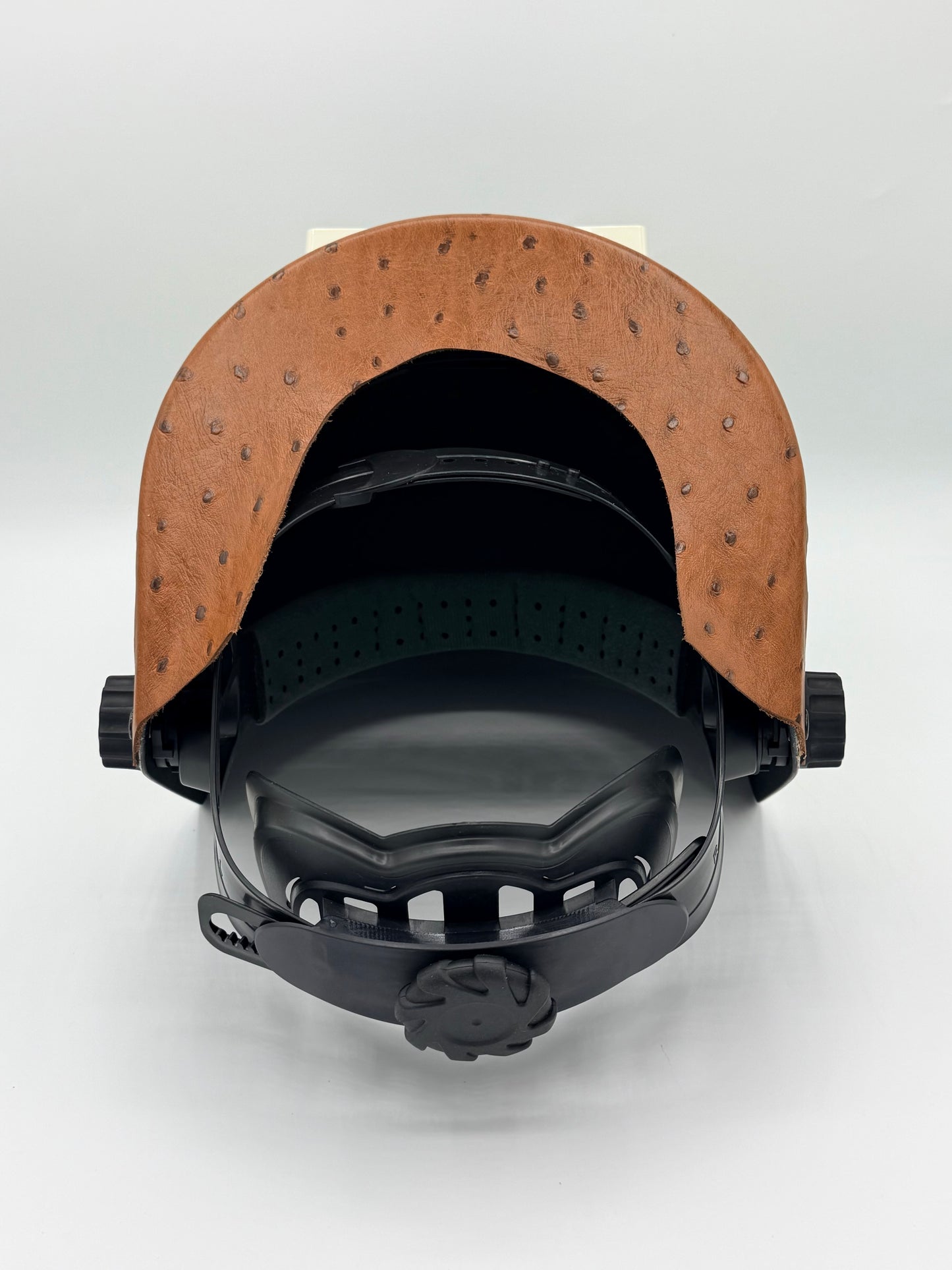 White Pipeliner Brown Ostrich (Faux)