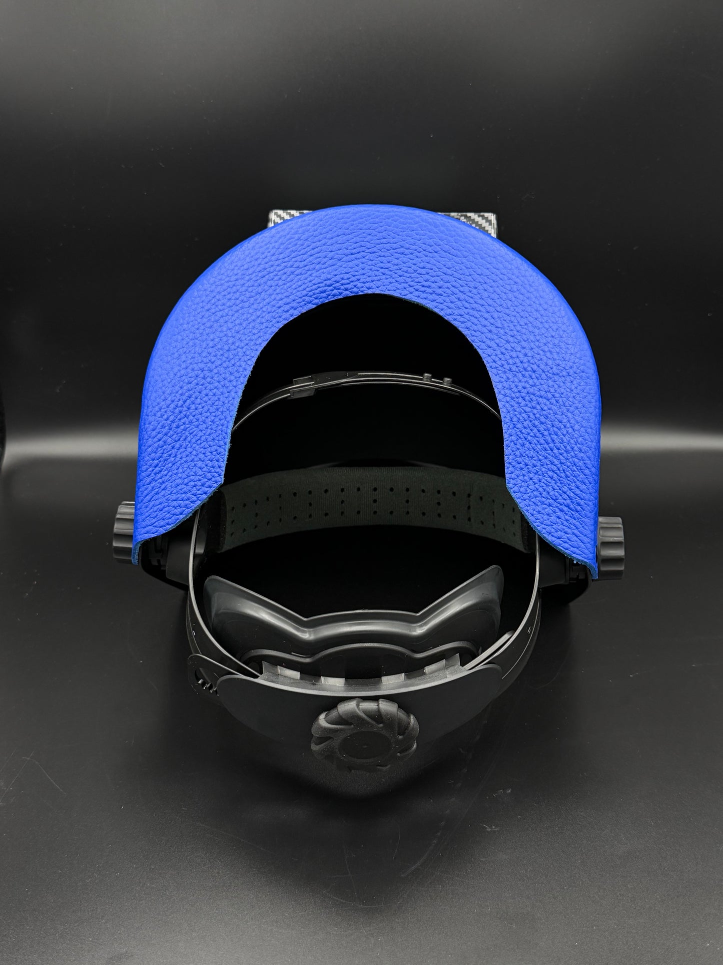 Carbon Fiber Pattern Pipeliner Blue Leather