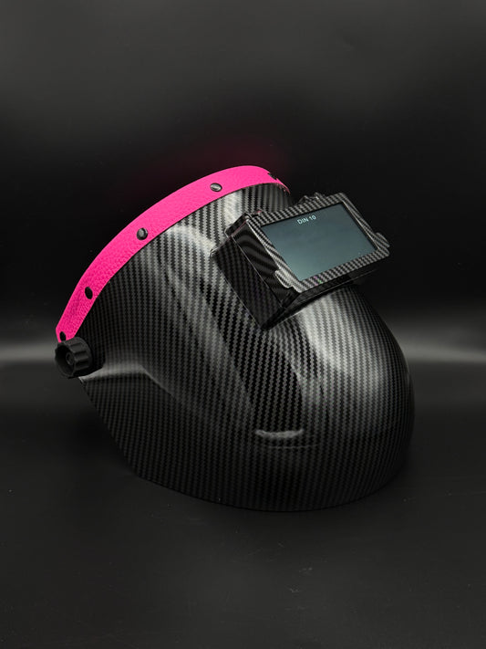 Carbon Fiber Pattern Pipeliner Hot Pink Leather