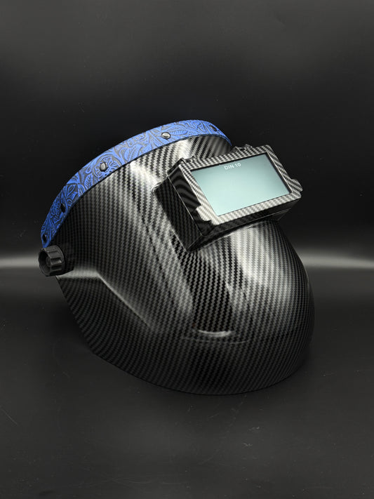 Carbon Fiber Pattern Pipeliner Blue Floral