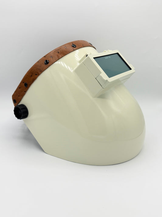 White Pipeliner Brown Ostrich (Faux)