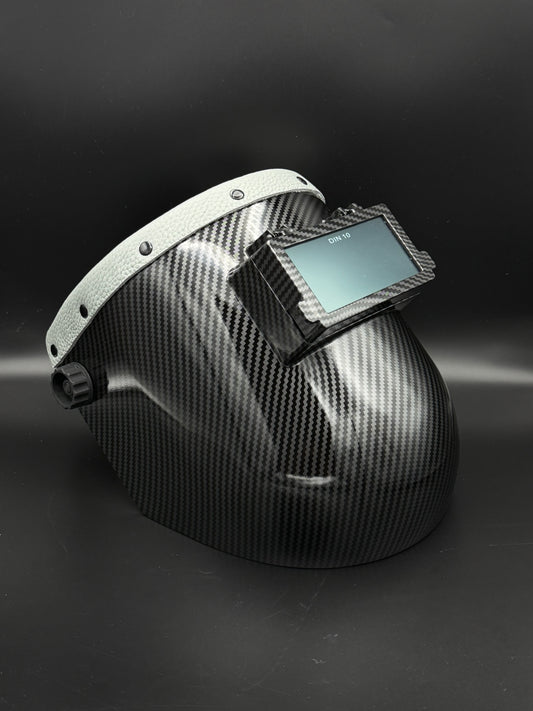 Carbon Fiber Pattern Pipeliner Grey Leather