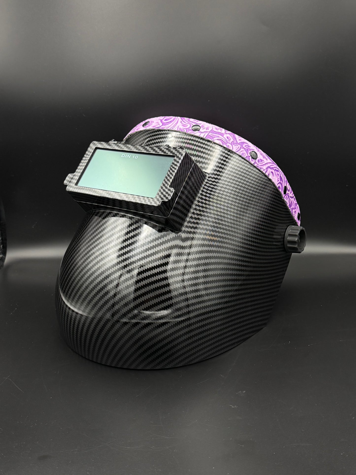 Carbon Fiber Pattern Pipeliner Purple Floral