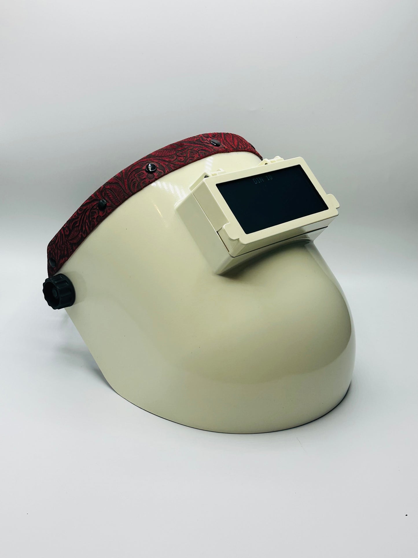 AG Sugar Scoop with Red Floral Leather