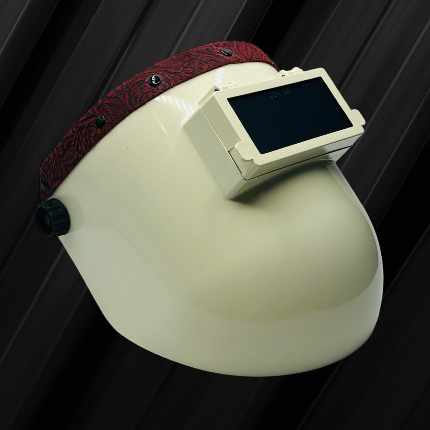 AG Sugar Scoop with Red Floral Leather